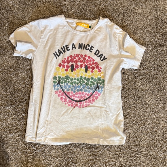 Farm Rio Smiley Have A Nice Day t shirt t-shirt size M Mwdium - Picture 1 of 3
